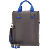 Leonhard heyden Leder Schultertasche Umhängetasche mit Laptopfach Tokio Tote Bag 8205 Grau