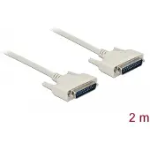 DeLOCK Serielles Kabel D-Sub 25 Stecker zu Stecker 2 m