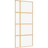 vidaXL Schiebetür Golden 90x205 cm ESG-Klarglas und Aluminium