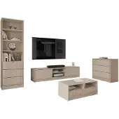 Mirjan 24 Wohnzimmer-Set Tireno VII, Wohnzimmer vom Hersteller (Farbe: Sandbeige)