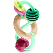 Hape Greifling "Gregor", bunt, Greifspielzeug, KinderB:10,4cm H:18cm L:8cm, Gummi, Holz, Kunststoff, Silikon, Greifling, B:10,4cm H:18cm L:8cm