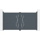 Casanoov Doppelflügeltor Aus Aluminium Life 300x160cm Grau