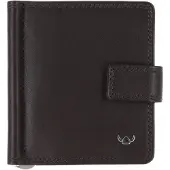 Golden Head Leder Kartenetui Geldklammer Polo RFID Protect Clip-Scheintasche 1906 Dunkelbraun