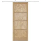 vidaXL Schiebetür Natürlich und Weiß 86 x 211 cm Massives Kiefernholz