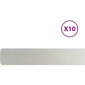 vidaXL Raseneinfassung 10 Stk. 20 x 103 cm Edelstahl Silber