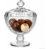 MamboCat Mini-Patisserie auf Fuß mit Deckel Glas Bonbonniere Ø11cm Pralinendose
