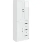 Syfax Schrankset 2 pcs Hochglanz Weiß Holzwerkstoff