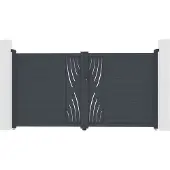 Casanoov Doppelflügeltor Aus Aluminium Veleta 300x160cm Grau