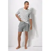 H.I.S. H.I.S Pyjama in grey / cream | Gr.: 56/58