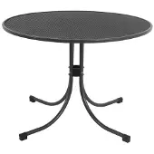 Mwh Universal Gartentisch - Material: Metall, Farbe: Eisengrau, Maße: Dia 105 cmxDia 105 cmx74 cm; 879508