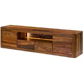 MASSIVMOEBEL24.DE MASSIVMOEBEL24 TV-Board Sheesham 200x45x50 walnuss gewachst TORONTO LUX #251