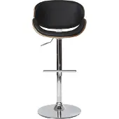 Miliboo - Design-Barhocker Schwarz und Holz WALNUT