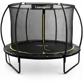 Leantoys LEAN Gartentrampolin mit Innennetz, schwarz und grün, 183 cm (6 Fuß)