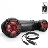 Pyle Outdoor Lautsprecher, Musikbox Bluetooth Lautsprecher – Bluetooth Speaker Outdoor – 800 Watt wasserdichte Box mit LED-Lichter für Abenteuer