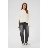 Kaffe Strickpullover KAmasja Baggy fit white