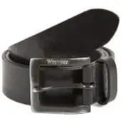 Wrangler Leder Gürtel Kabelbuckle Schwarz 115cm