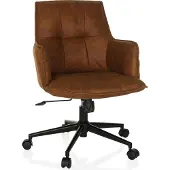 Hjh LIVING Home Office Bürostuhl SOLAO LIFE Schreibtischstuhl mit Armlehnen Stoff Drehstuhl