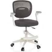 Hjh OFFICE Kinderdrehstuhl KIDDY SMART Schreibtischstuhl für Kinder höhenverstellbar mit abklappbaren Armlehnen Stoff / Netzstoff