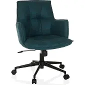 Hjh LIVING Home Office Bürostuhl SOLAO LIFE Schreibtischstuhl mit Armlehnen Stoff Drehstuhl