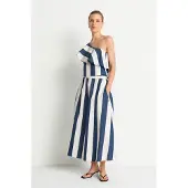 Rich & royal Midirock Regular fit mit Streifenmuster