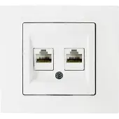 Gunsan Moderna Datenbuchse 2-fach CAT6 Internet Netzwerk Weiss