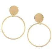 Hey Happiness Vergold. Ohrringe Creolen Edelstahl in Gold | Gr.: onesize
