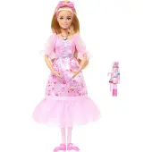 Mattel in: Der Nussknacker Ballerina-Puppe Clara mit beweglichen Fußgelenken, Spielzeug-Nussknacker enthalten, Modepuppe, Weiblich, 3 Jahr(e), Mädchen, 400 mm, Mehrfarbig