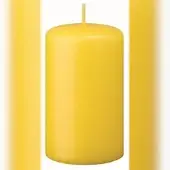 Kopschitz Kerzen Flachkopf-Stumpenkerzen Zitrone 200 x Ø 50 mm, 6 Stück