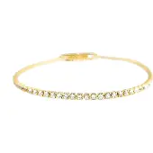Luxenter Brillant-Zirkonia-Armband aus 18 Karat Gelbgold - Kayla
