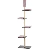 Silvio Design Rohrschneider, KATZE, Katzenbaum Lexie rosa/grau, L/B/H:36x60x230-260, 22102.126