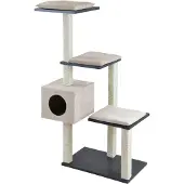 Silvio Design Katzen-Stufenboy Cosy anthrazit, Kissen sand, ca. 36x80x126 cm