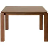 Miliboo - Esstisch quadratisch dunkel gebeiztes Holz L120 cm RAYA