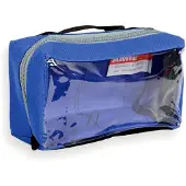 Markenlos Tasche mit Sichtfenster und Griff, Blaukariert