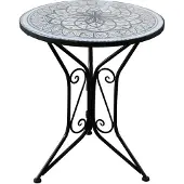 HTI Gartentisch Metall Schwarz Byzanz