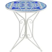 HTI Gartentisch Metall Creme Santorin