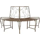 vidaXL Baumbank 4-Sitzanzahl 160 x 80 x 89 cm Stahl Antikbraun