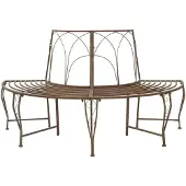 vidaXL Baumbank 4-Sitzanzahl 160 x 80 x 89 cm Stahl Antikbraun
