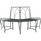 vidaXL Baumbank 4-Sitzanzahl 160 x 80 x 89 cm Stahl Silber Grau