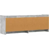 vidaXL TV-Schränk 135 x 33 x 47 cm Betongrau Holzwerkstoff
