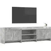 vidaXL TV-Schränk 168 x 33 x 47 cm Betongrau Holzwerkstoff