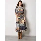 Apricot Midikleid "Midikleid" mit Patchwork-Print