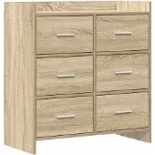vidaXL Sideboard Sonoma-Eiche 75 x 33 x 80 cm Holzwerkstoff