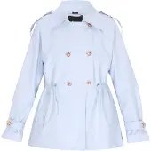 Faina Mantel Frauen hellblau