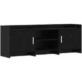 vidaXL TV-Schränk 130 x 33 x 47 cm Schwarze Eiche Holzwerkstoff