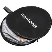 Mantona Drohnen-Landeplatz faltbar Ø 75 cm wetterfest mit Metallheringen kompakt auf 29 cm faltbar mit Transporttasche und beidseitiger H-Markierung
