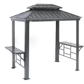 Sojag , Pavillon Messina BBQ 6x8, anthrazit, 179 x 292 x 262 cm (L x B x H), Aluminium
