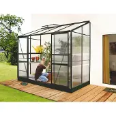 Pergart Vitavia, Anlehn-Gewächshaus "Styx 3300", smaragd, 3,3 m², 4 mm HKP