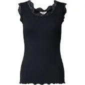 Oxmo Shirttop "Shirttop OXNSuna Lace", Damen, Gr. M, grau (meteorite), Obermaterial: 47% Baumwolle CO. 47% Modal CMD. 6% Elasthan EL., Tops Shirttop