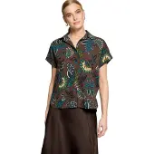 Zero Klassische Bluse "Damen kurzarm mit Print"