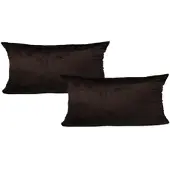 Jack 2er Set Teddy Flausch Kissenhülle Kissenbezug in Braun | Gr.: 40x40 cm